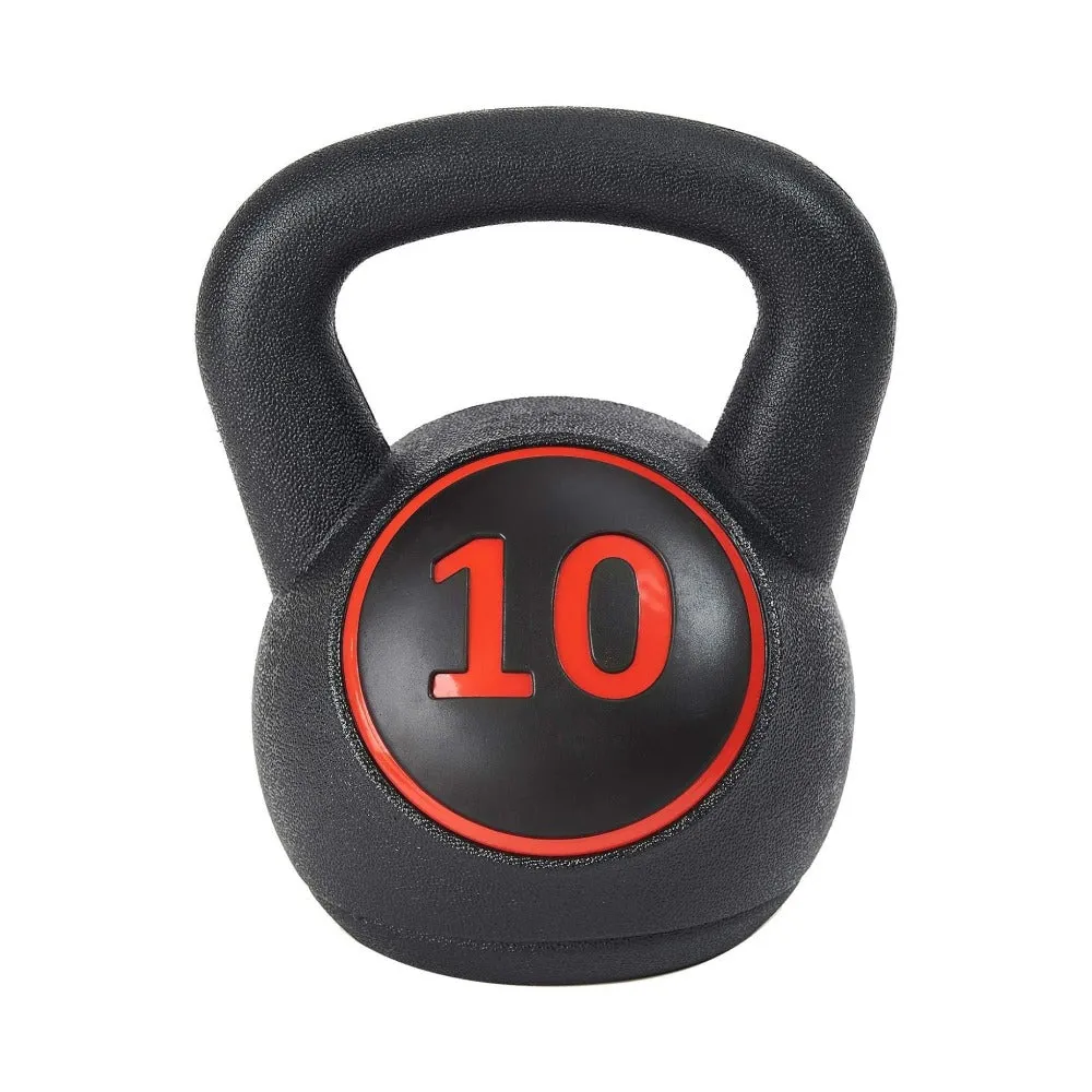 US Weight Plastic Kettlebell Set - 5, 10, and 15 Pound Kettlebells