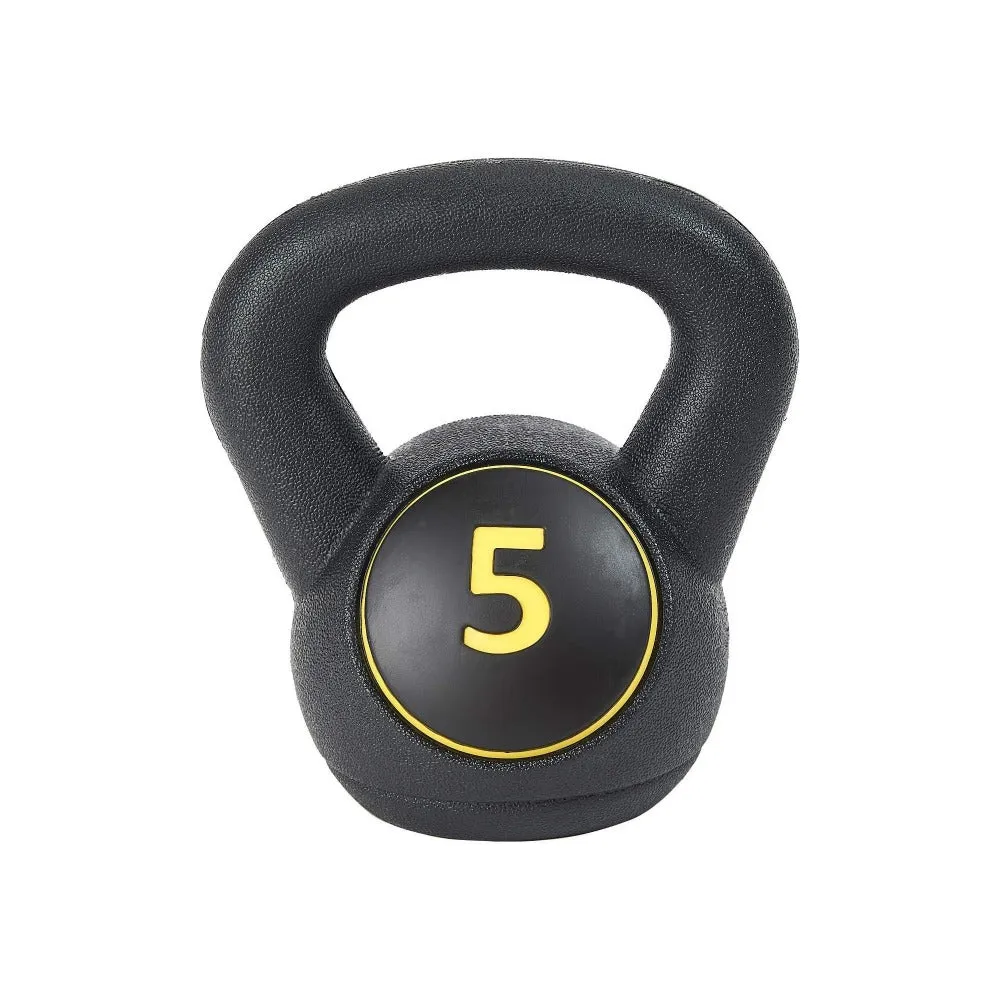 US Weight Plastic Kettlebell Set - 5, 10, and 15 Pound Kettlebells