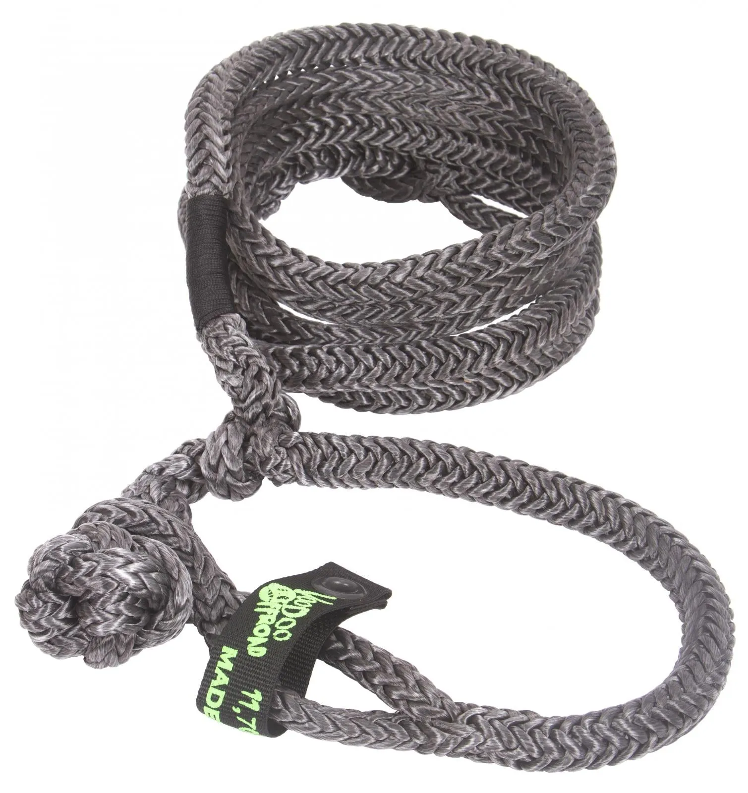 VooDoo Offroad UTV Kinetic Recovery Rope - 1/2 Inch x 10-20 Foot W/2 Soft Shackle Ends