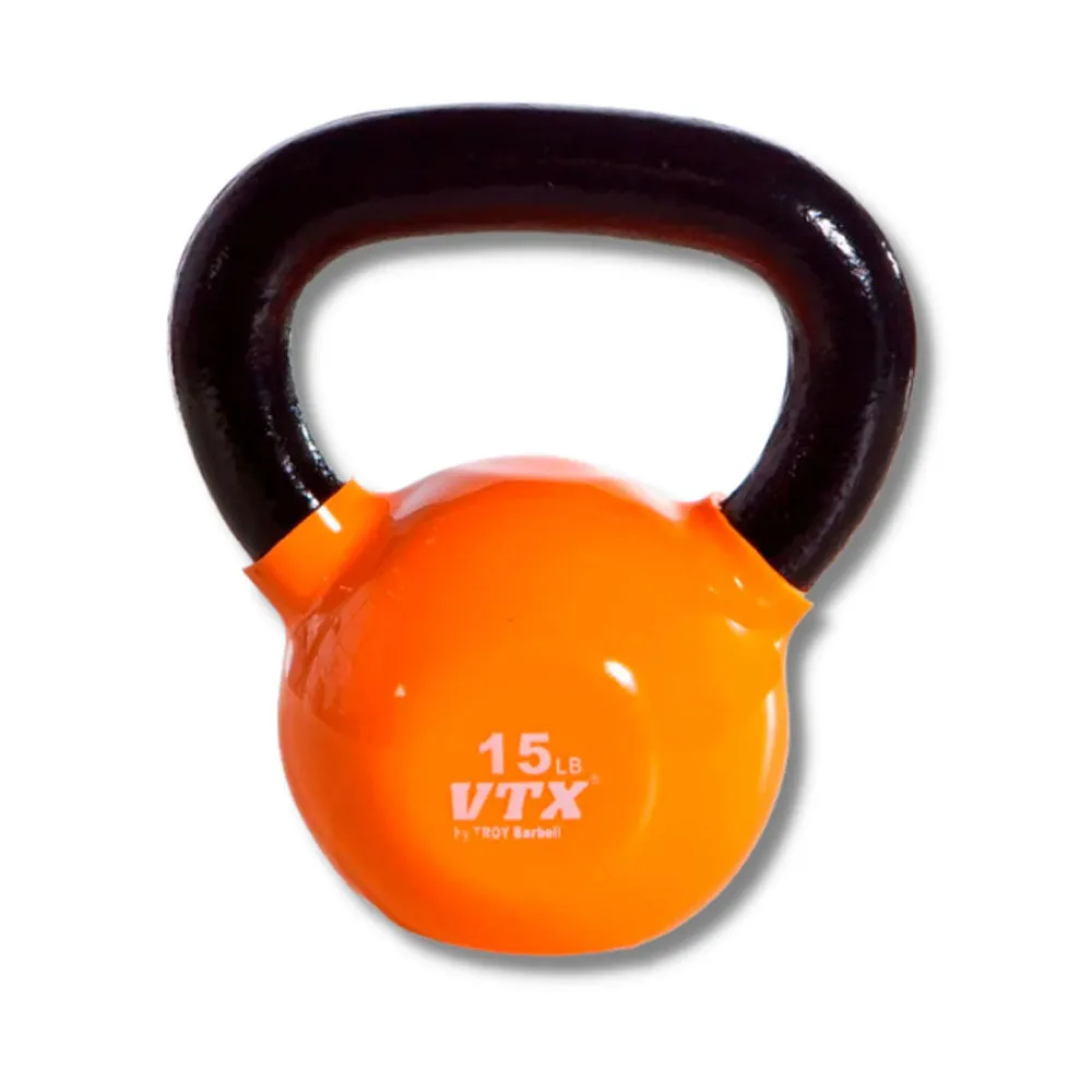 VTX 5 lbs to 30 lbs 8 piece Vinyl Kettlebell Set with Vertical Rack