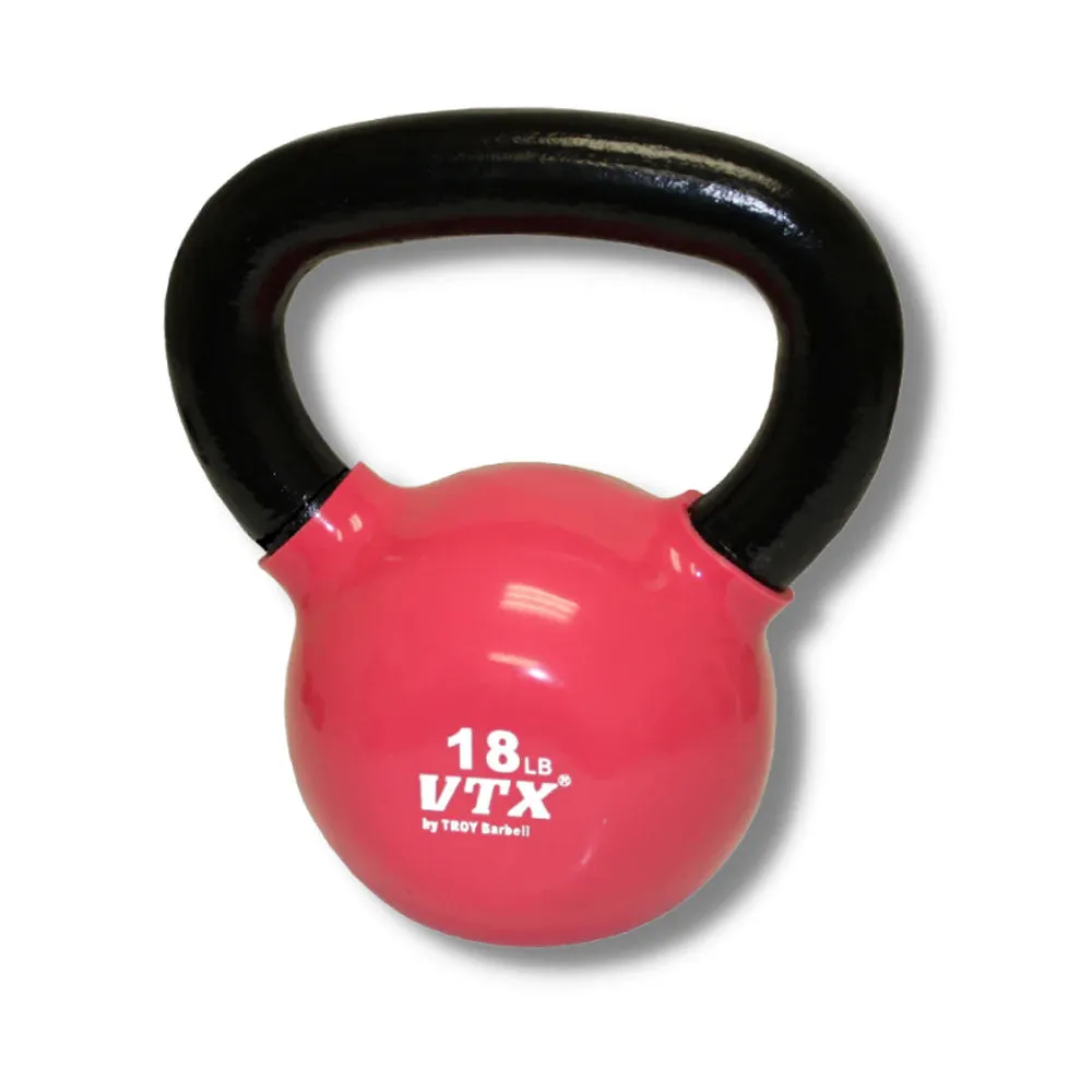 VTX 5 lbs to 30 lbs 8 piece Vinyl Kettlebell Set with Vertical Rack