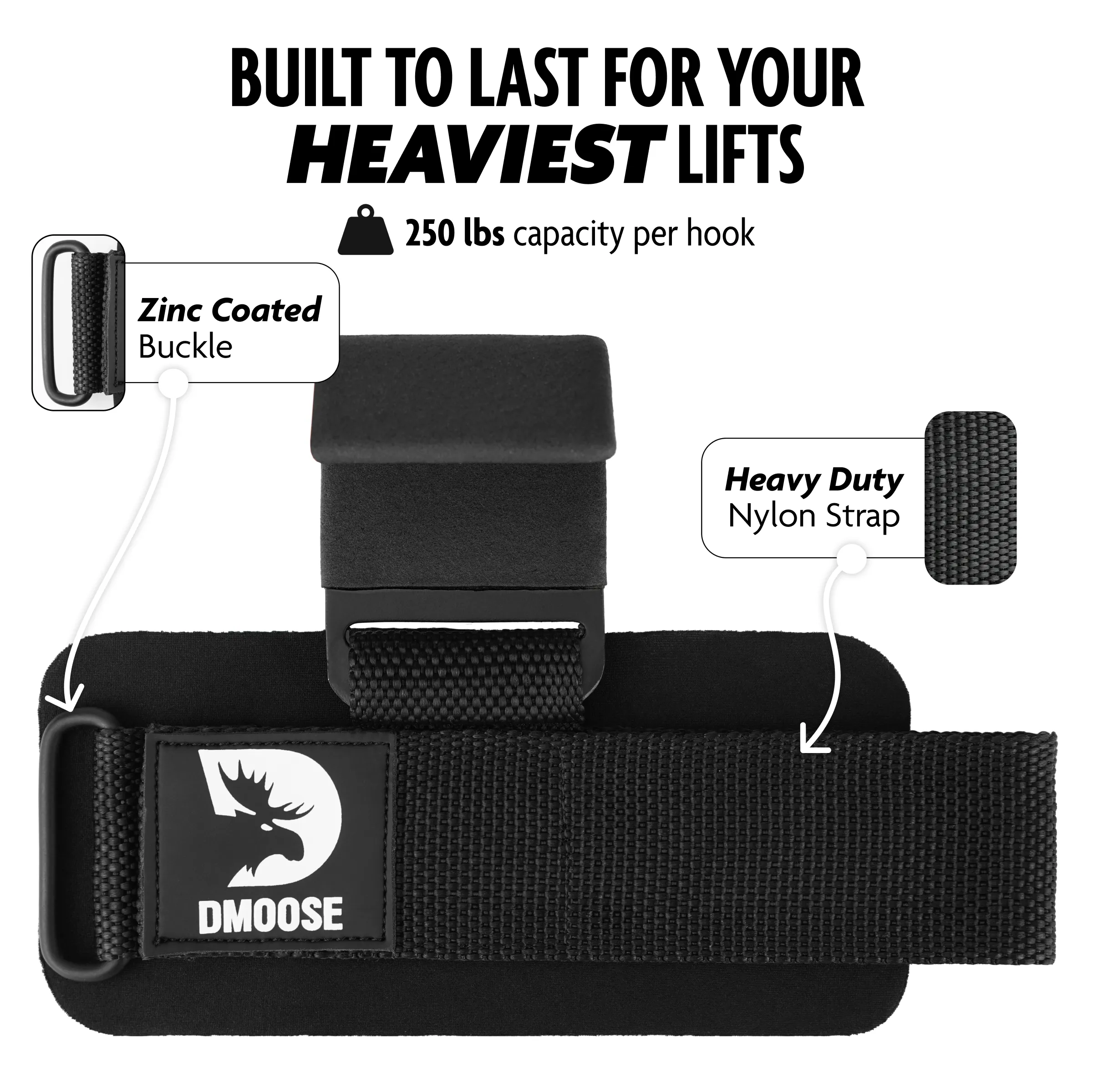 Weightlifting Hooks - Secure Grip & Wrist Support