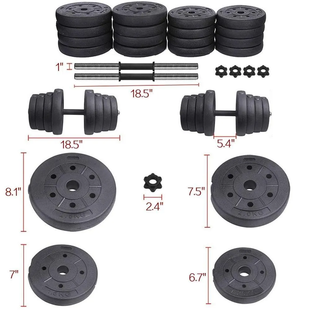 Yaheetech Dumbbell Set 30 kg / 66 lb