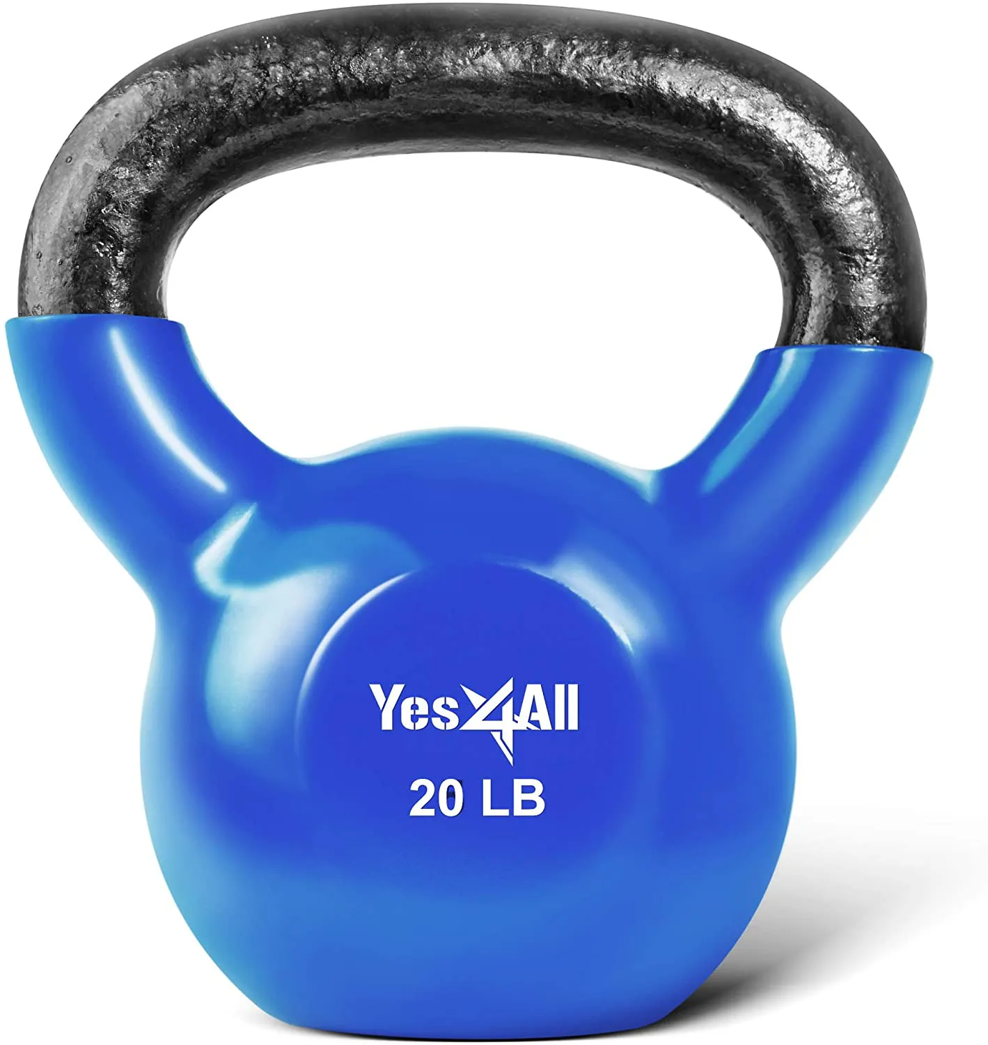 Yes4All Vinyl Coated Kettlebells – Weight Available: 5, 10, 15, 20, 25, 30, 35, 40, 45, 50 lbs